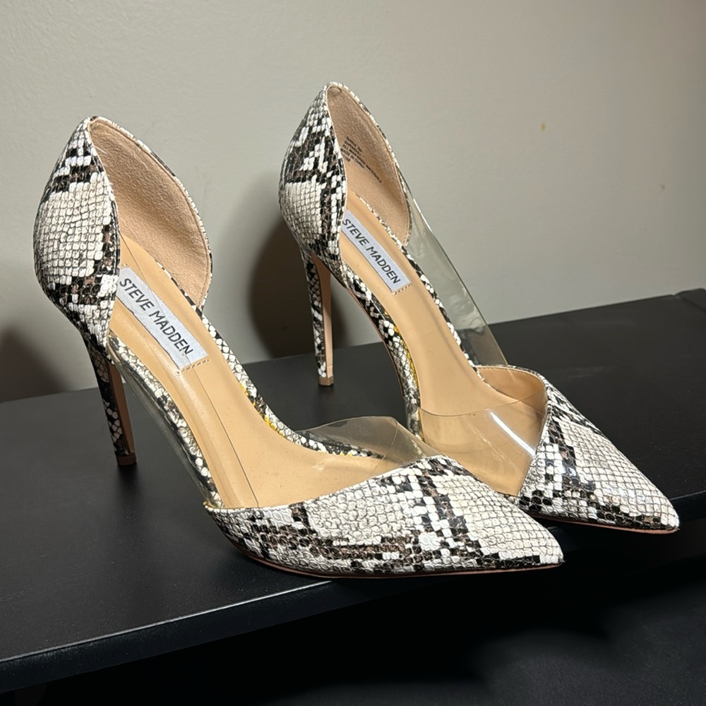 Steve Madden Shira Snake Skin Heels